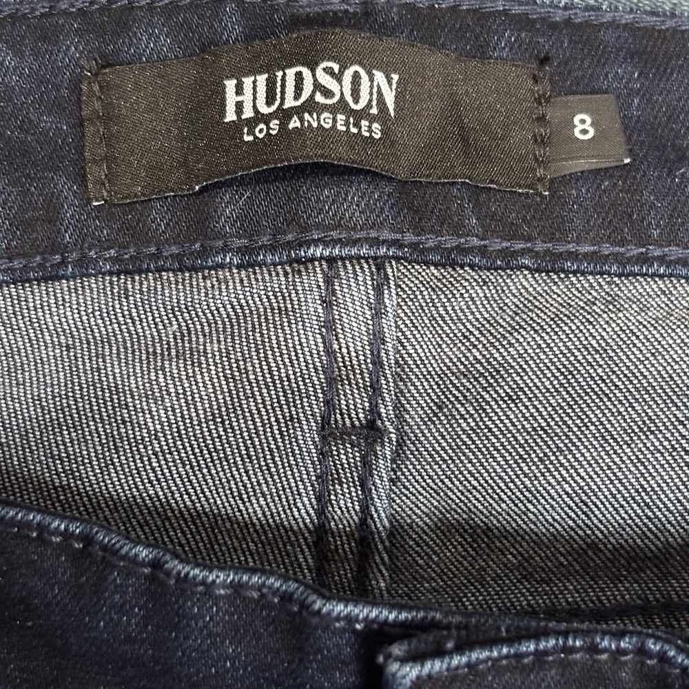 Hudson Jeans Straight Leg Mid Rise Denim Dark Wash Stretch Womens Size 8/30x29 - Picture 3 of 11